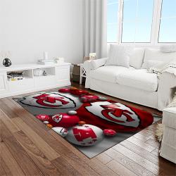 nfl kansas city chiefs football team logo sport carpet rectangle area rug for living room light room kcc83