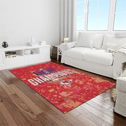 nfl kansas city chiefs football team logo sport carpet rectangle area rug for living room light room kcc85