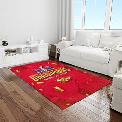 nfl kansas city chiefs football team logo sport carpet rectangle area rug for living room light room kcc86