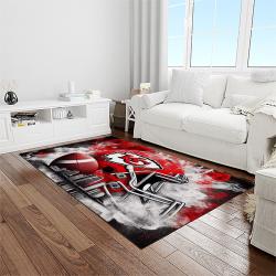 nfl kansas city chiefs football team logo sport carpet rectangle area rug for living room light room kcc92