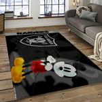 nfl las vegas raiders football team logo sport carpet rectangle area rug for living room dark room lvrd05