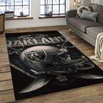 nfl las vegas raiders football team logo sport carpet rectangle area rug for living room dark room lvrd16