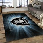 nfl las vegas raiders football team logo sport carpet rectangle area rug for living room dark room lvrd17