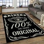 nfl las vegas raiders football team logo sport carpet rectangle area rug for living room dark room lvrd19