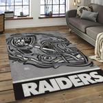 nfl las vegas raiders football team logo sport carpet rectangle area rug for living room dark room lvrd20