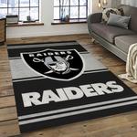 nfl las vegas raiders football team logo sport carpet rectangle area rug for living room dark room lvrd21