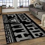 nfl las vegas raiders football team logo sport carpet rectangle area rug for living room dark room lvrd28