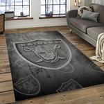 nfl las vegas raiders football team logo sport carpet rectangle area rug for living room dark room lvrd29
