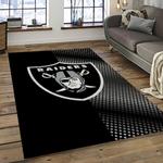 nfl las vegas raiders football team logo sport carpet rectangle area rug for living room dark room lvrd38