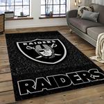nfl las vegas raiders football team logo sport carpet rectangle area rug for living room dark room lvrd39