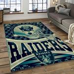 nfl las vegas raiders football team logo sport carpet rectangle area rug for living room dark room lvrd45