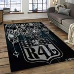 nfl las vegas raiders football team logo sport carpet rectangle area rug for living room dark room lvrd52