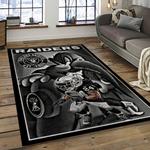 nfl las vegas raiders football team logo sport carpet rectangle area rug for living room dark room lvrd62