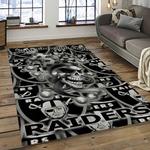 nfl las vegas raiders football team logo sport carpet rectangle area rug for living room dark room lvrd63