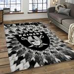 nfl las vegas raiders football team logo sport carpet rectangle area rug for living room dark room lvrd70