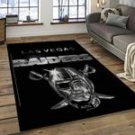 nfl las vegas raiders football team logo sport carpet rectangle area rug for living room dark room lvrd73
