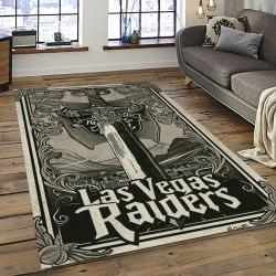 NFL Las Vegas Raiders Rectangle Rug Personalized Non-Slip Carpet Gift For Football Fans LVRD75