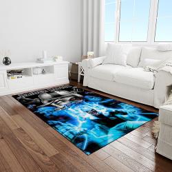 nfl las vegas raiders football team logo sport carpet rectangle area rug for living room light room lvrd04