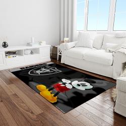 nfl las vegas raiders football team logo sport carpet rectangle area rug for living room light room lvrd05
