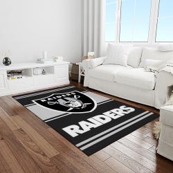 nfl las vegas raiders football team logo sport carpet rectangle area rug for living room light room lvrd21