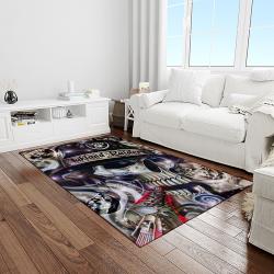 nfl las vegas raiders football team logo sport carpet rectangle area rug for living room light room lvrd25