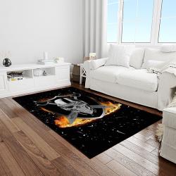 nfl las vegas raiders football team logo sport carpet rectangle area rug for living room light room lvrd26