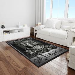 nfl las vegas raiders football team logo sport carpet rectangle area rug for living room light room lvrd51
