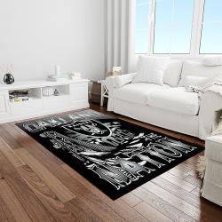 nfl las vegas raiders football team logo sport carpet rectangle area rug for living room light room lvrd66