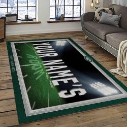 NFL New York Jets Rectangle Rug Personalized Non-Slip Carpet Gift For Football Fans NYJ02