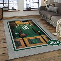 NFL New York Jets Rectangle Rug Personalized Non-Slip Carpet Gift For Football Fans NYJ03