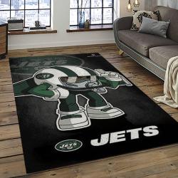 NFL New York Jets Rectangle Rug Personalized Non-Slip Carpet Gift For Football Fans NYJ15