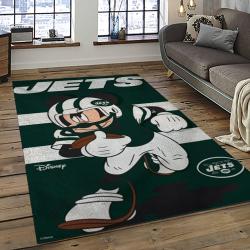NFL New York Jets Rectangle Rug Personalized Non-Slip Carpet Gift For Football Fans NYJ16