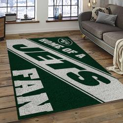 NFL New York Jets Rectangle Rug Personalized Non-Slip Carpet Gift For Football Fans NYJ26