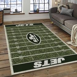 NFL New York Jets Rectangle Rug Personalized Non-Slip Carpet Gift For Football Fans NYJ27