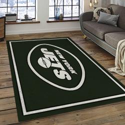 NFL New York Jets Rectangle Rug Personalized Non-Slip Carpet Gift For Football Fans NYJ29