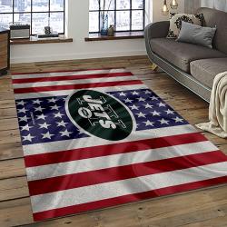 NFL New York Jets Rectangle Rug Personalized Non-Slip Carpet Gift For Football Fans NYJ33
