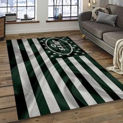 NFL New York Jets Rectangle Rug Personalized Non-Slip Carpet Gift For Football Fans NYJ34