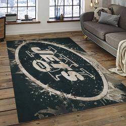 NFL New York Jets Rectangle Rug Personalized Non-Slip Carpet Gift For Football Fans NYJ37