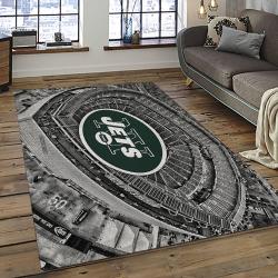 NFL New York Jets Rectangle Rug Personalized Non-Slip Carpet Gift For Football Fans NYJ47