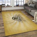 nhl boston bruins hockey team logo sport carpet rectangle area rug for living room dark room bb02