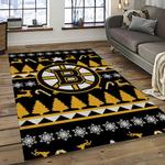 nhl boston bruins hockey team logo sport carpet rectangle area rug for living room dark room bb08