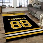 nhl boston bruins hockey team logo sport carpet rectangle area rug for living room dark room bb24