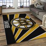 nhl boston bruins hockey team logo sport carpet rectangle area rug for living room dark room bb28