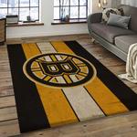 nhl boston bruins hockey team logo sport carpet rectangle area rug for living room dark room bb30