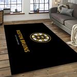 nhl boston bruins hockey team logo sport carpet rectangle area rug for living room dark room bb31