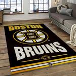 nhl boston bruins hockey team logo sport carpet rectangle area rug for living room dark room bb35