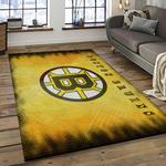 nhl boston bruins hockey team logo sport carpet rectangle area rug for living room dark room bb39