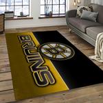 nhl boston bruins hockey team logo sport carpet rectangle area rug for living room dark room bb40