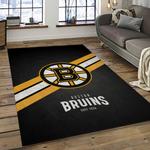 nhl boston bruins hockey team logo sport carpet rectangle area rug for living room dark room bb42