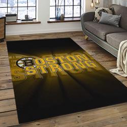 NHL Boston Bruins Hockey Team Logo Sport Carpet Rectangle Area Rug For Living Room BB47
